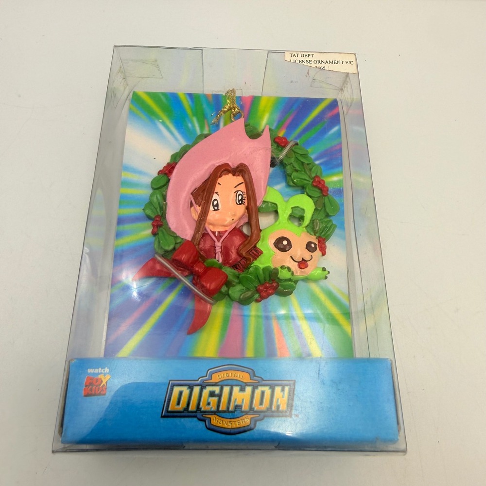 Vintage 1999 Digimon Mimi Palmon Christmas Wreath Ornament Rauch Fox Kids 91223